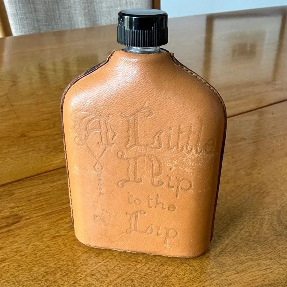 Vintage leather flask